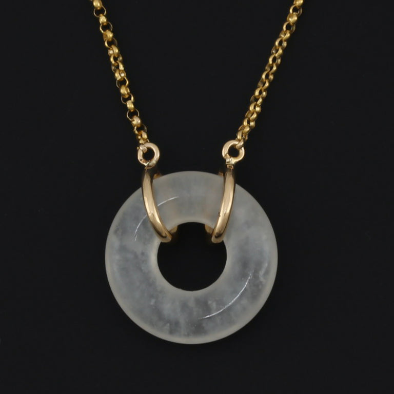 Ice Jade Circle Pendant