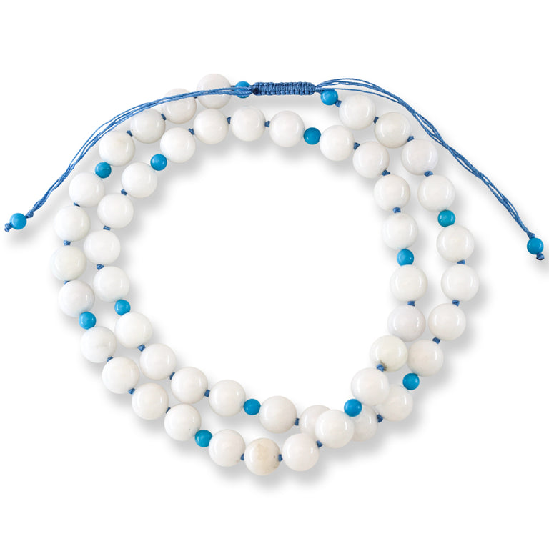 White Jade & Turquoise Necklace