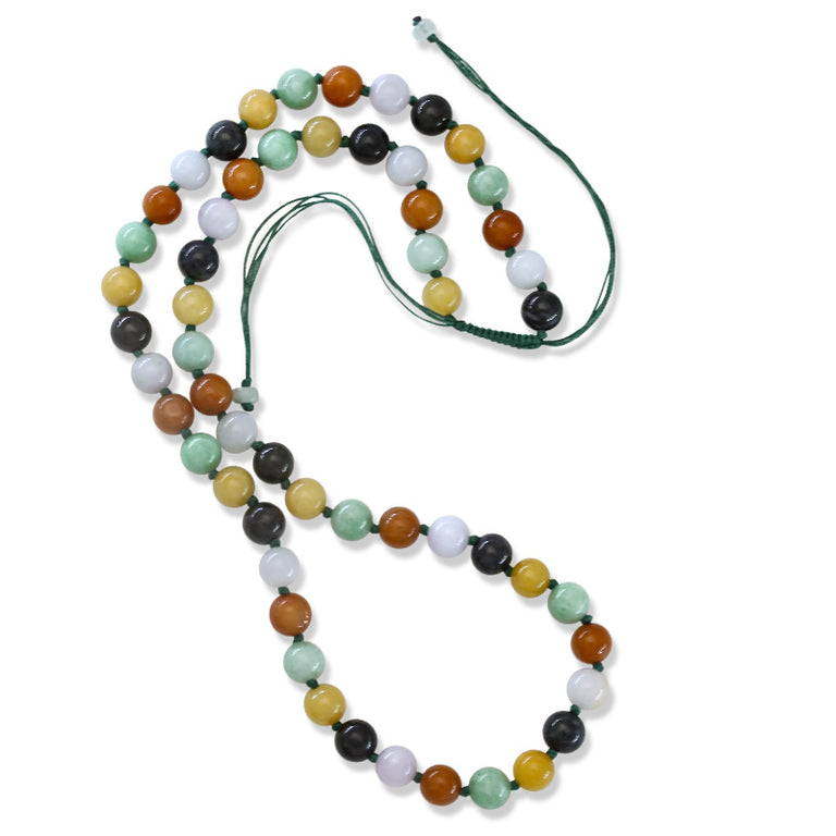 Rainbow Jade Bead Necklace
