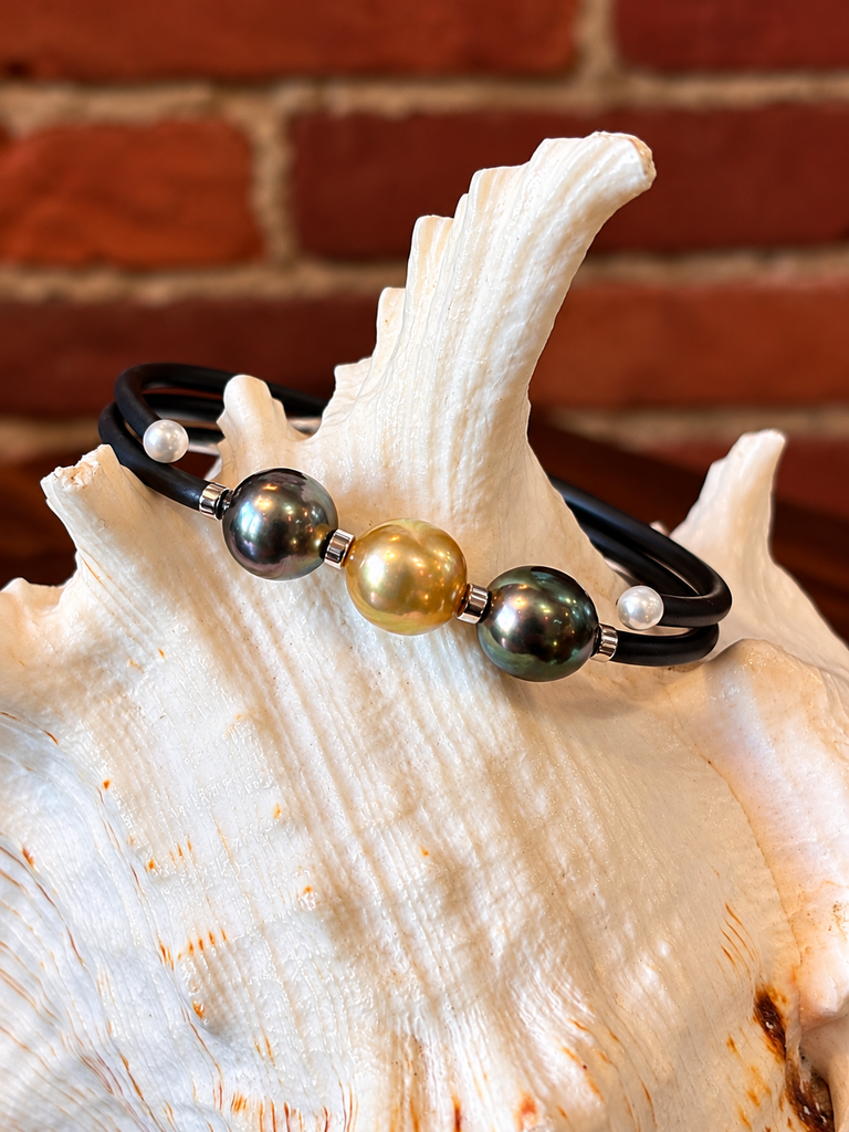 Triple Pearl Wrap Bracelet