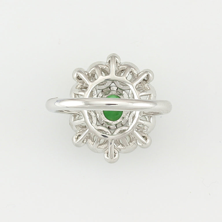 Green & Ice Jade Ring