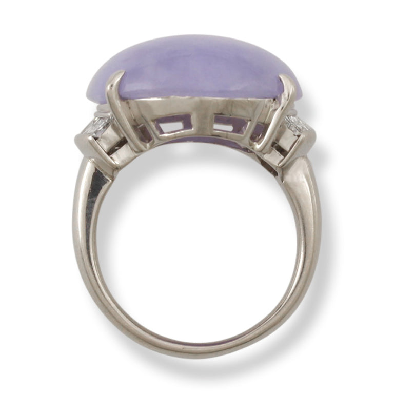 Large Oval Lavender Jade Ring