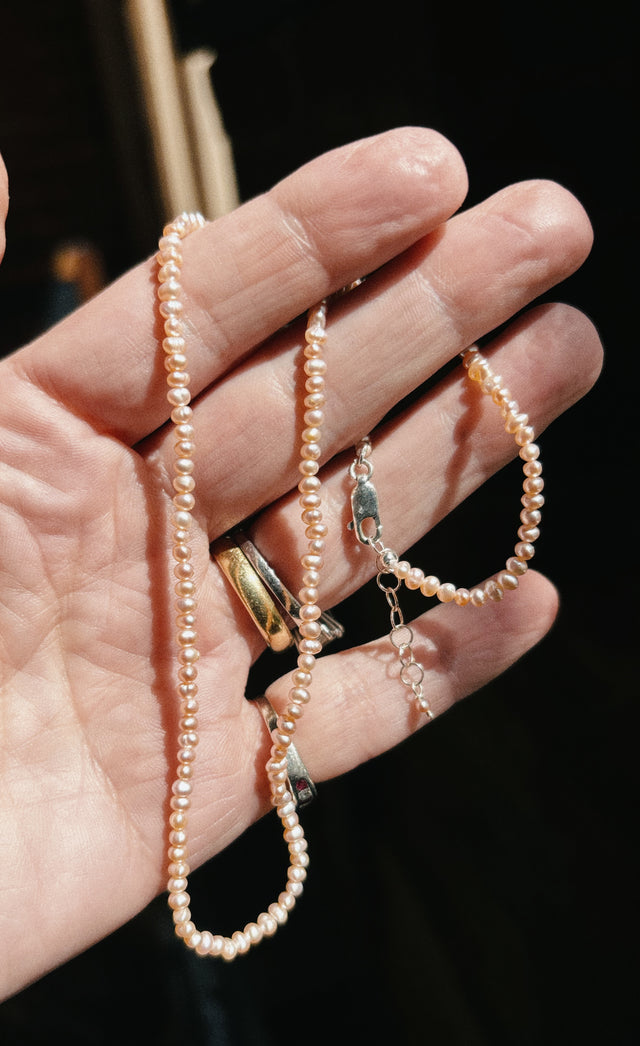 Pink Cultured Pearl Strand Necklace