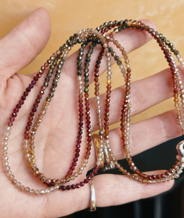 Garnet Ombré Bead Necklace