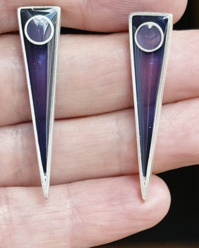 Nesting Circle Triangle Earrings