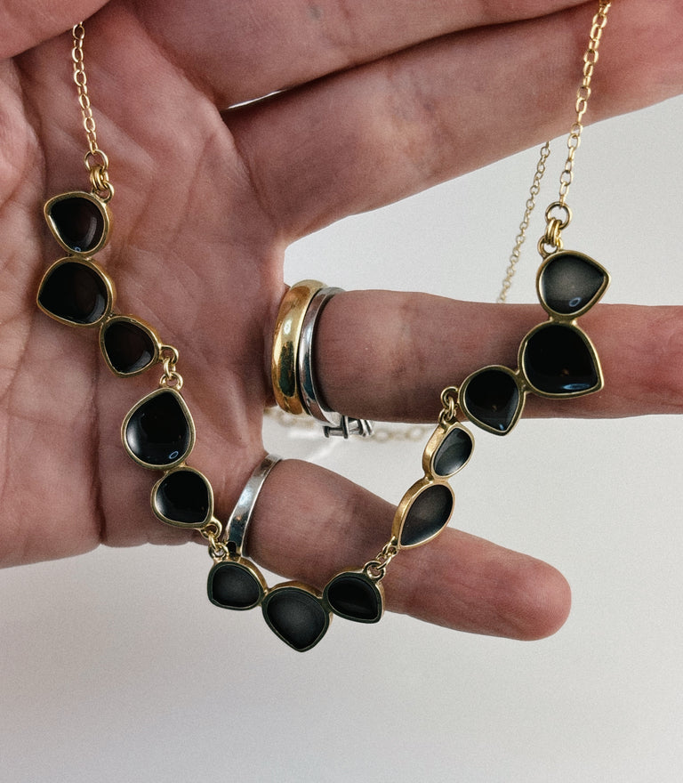 Golden Monarch Garland Necklace