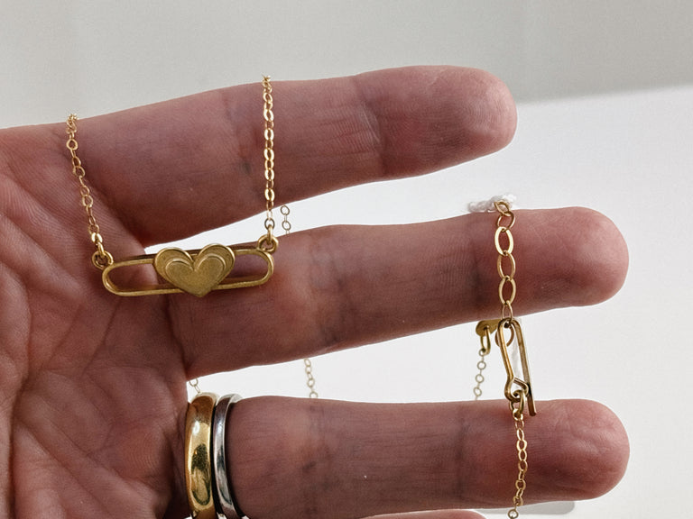 Encapsulated Heart Pendant Necklace