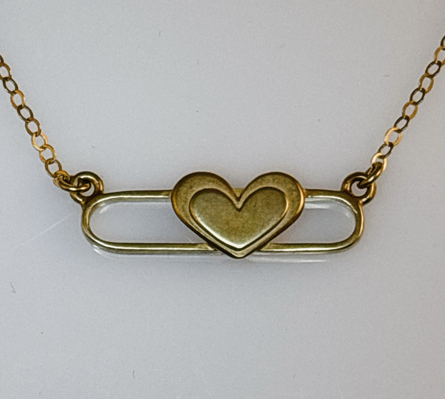 Encapsulated Heart Pendant Necklace