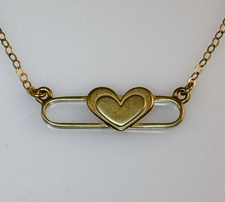 Encapsulated Heart Pendant Necklace