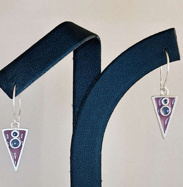 Small Nesting Circle + Triangle Earrings