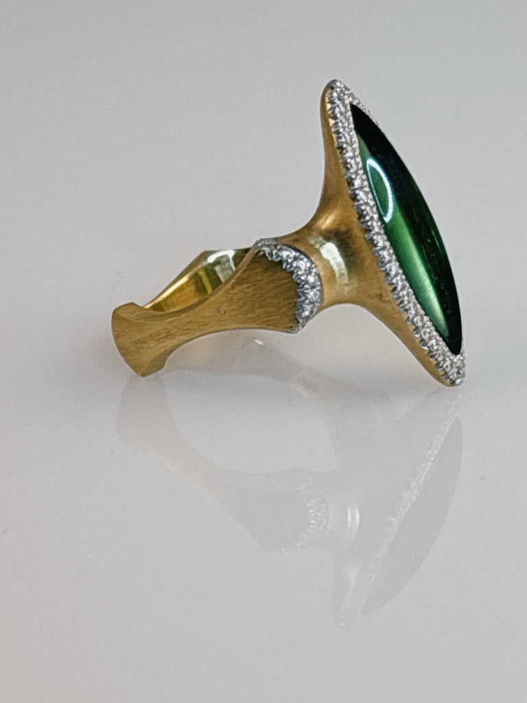 Green Tourmaline Marquise Ring