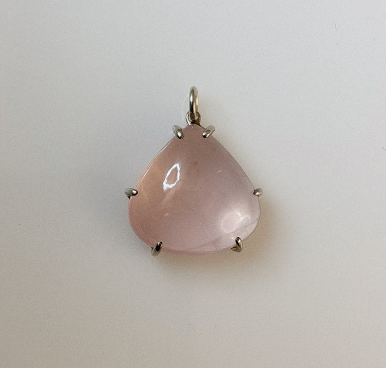 Rose Quartz Triangle Pendant
