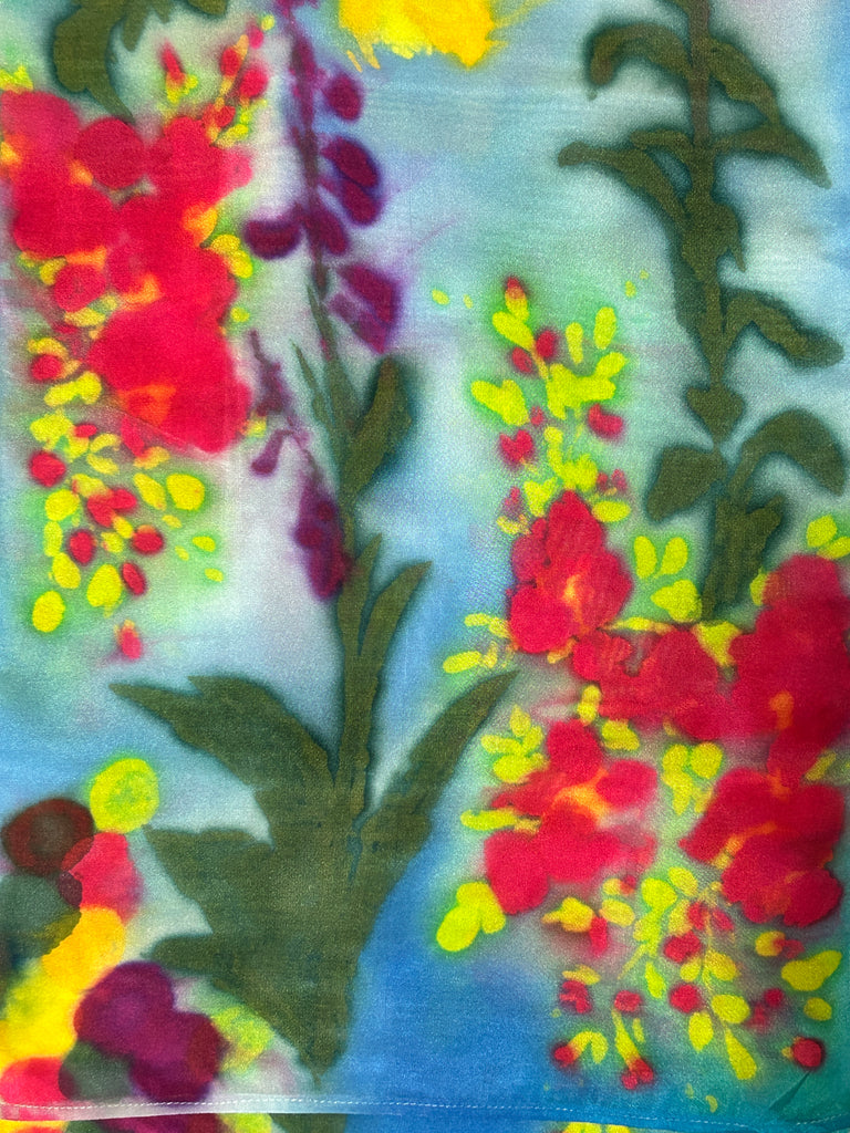 Summer Flowers Silk Scarf