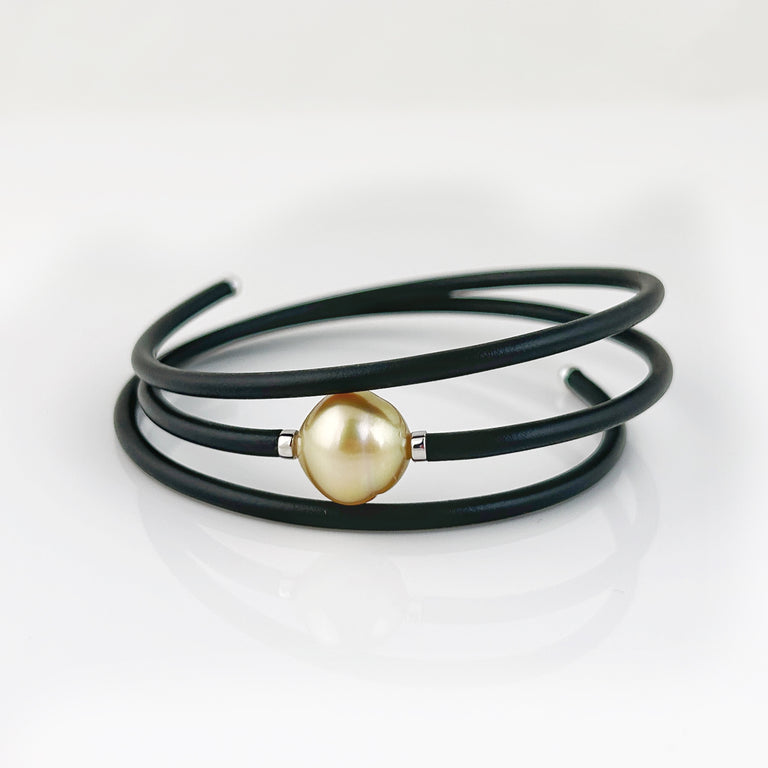 Golden South Sea Pearl Wrap Bracelet