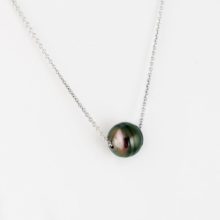 Floating Tahitian Pearl Pendant Necklace
