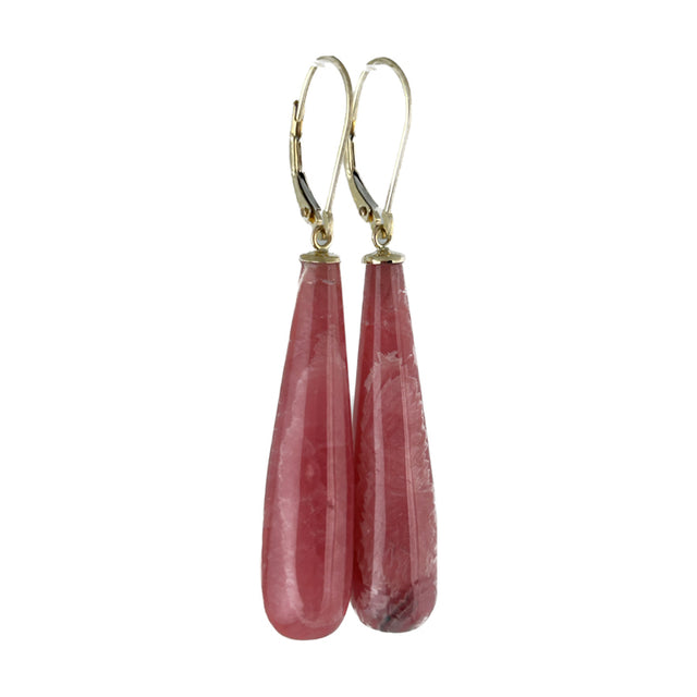 Rhodochrosite Drop Charm Earrings