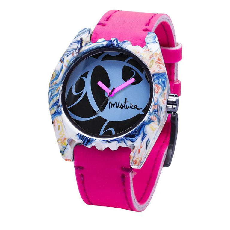 Mistura Brooklyn Resin Wristwatch (Neon Pink)