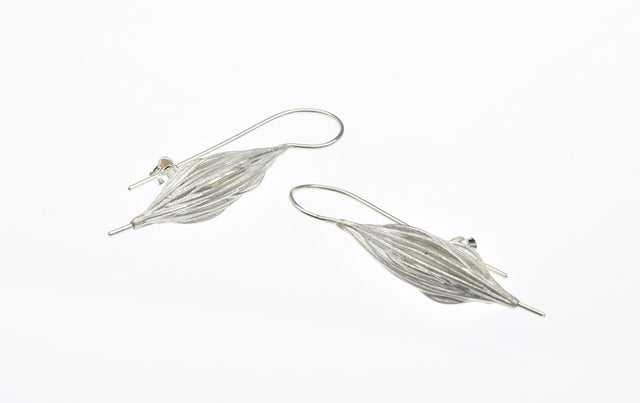 White Wire Bundle Earrings