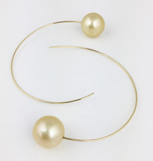 GOLDEN SOUTH SEA PEARL EARRINGS