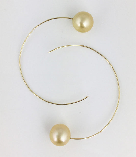 GOLDEN SOUTH SEA PEARL EARRINGS