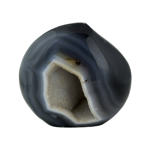 Small Polished Grey Banded Agate Geode