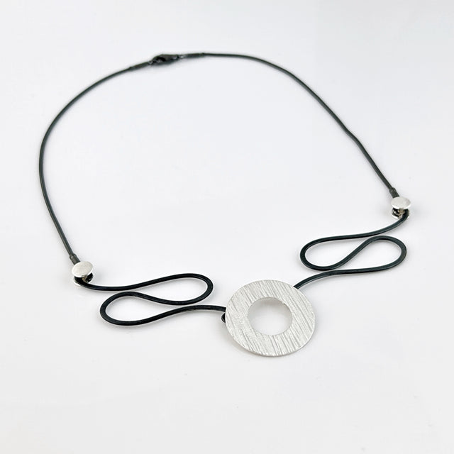 Abstract Open Circle Necklace