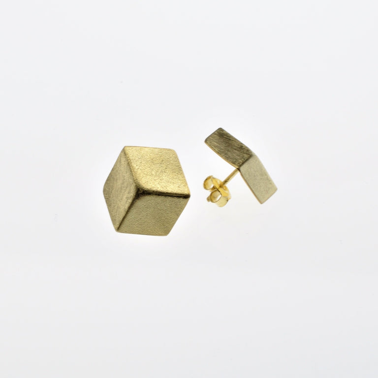 3D Cube Post Earrings