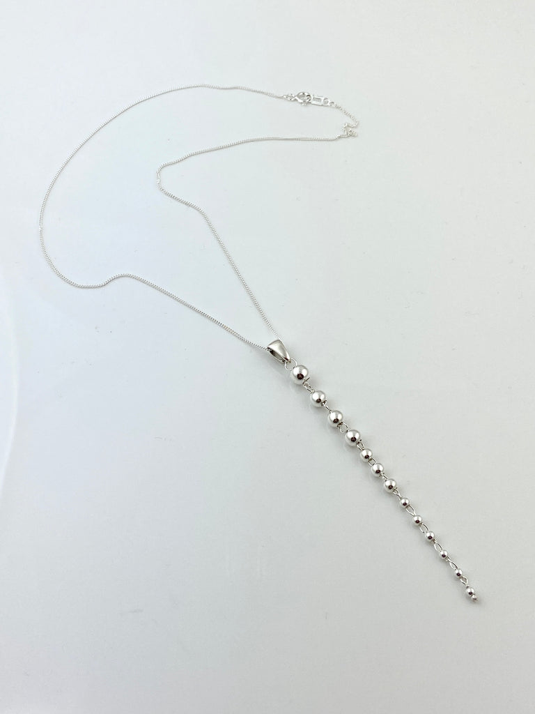Graduated Spheres Drop Earrings + Necklace Set
