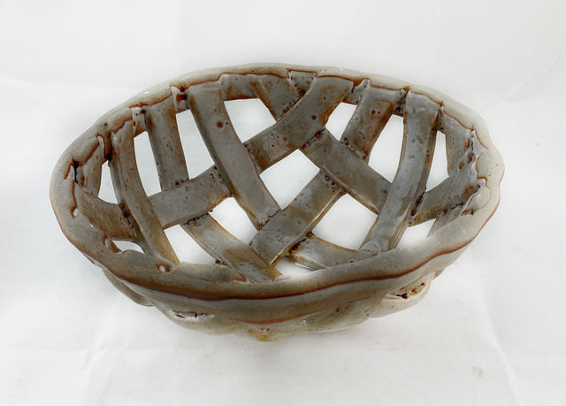 Egg-Shaped Ceramic Lattice Basket