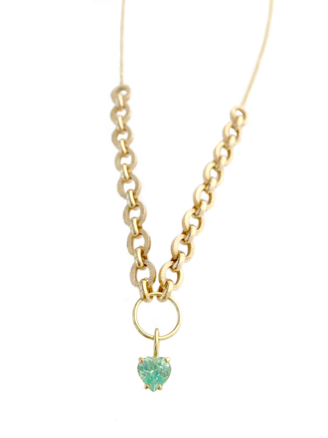 Vintage Chain Necklace with Merelani Mint Garnet
