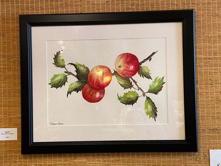 Framed "Apples" Watercolor