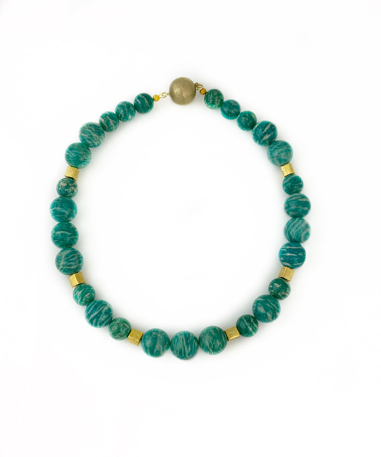 Banded Amazonite Bead Necklace