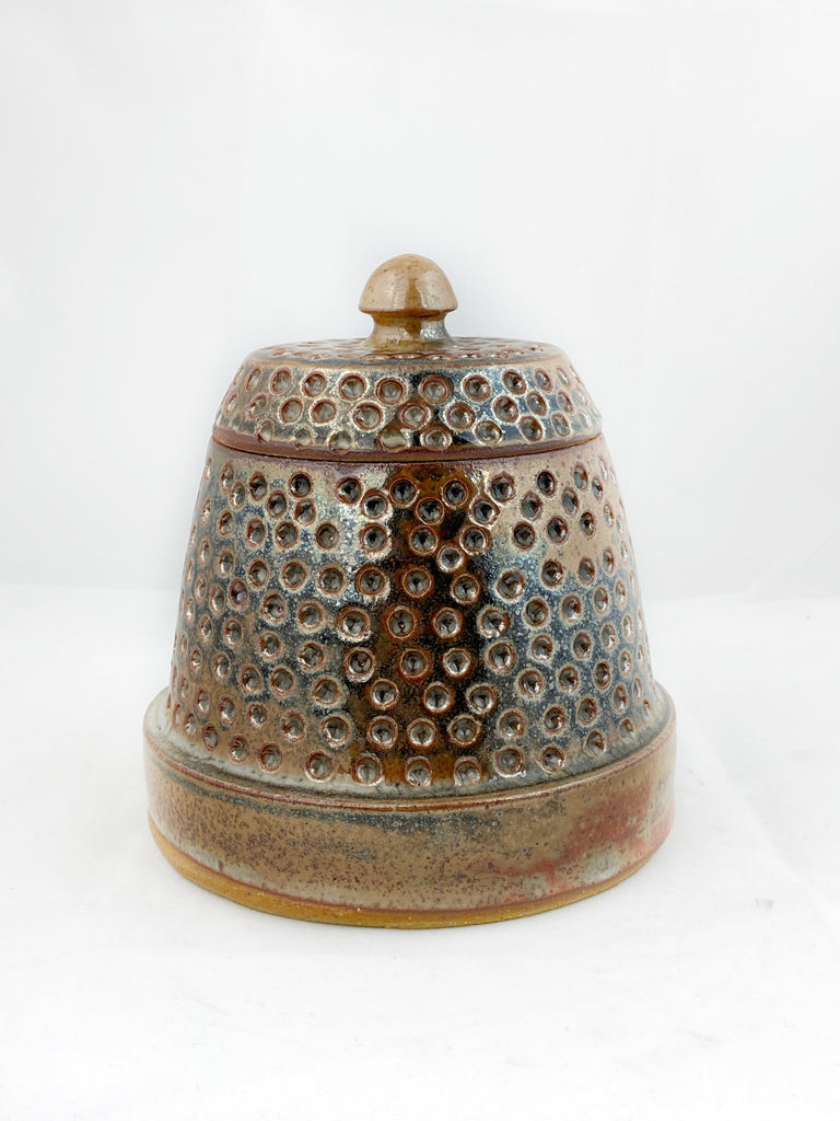 Golden Brown Thimble Jar