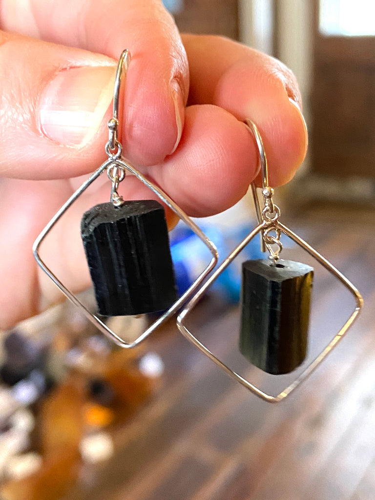 Black Tourmaline Earrings