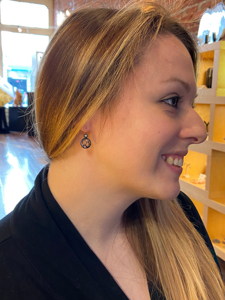 AMETHYST & DIAMOND BARCELONA EARRINGS