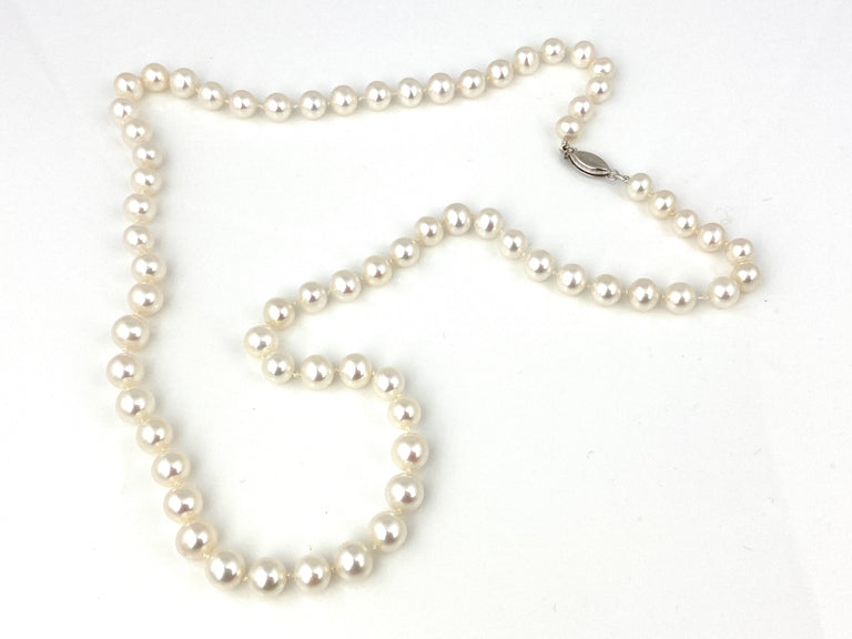 White Cultured Freshwater Pearl Necklace