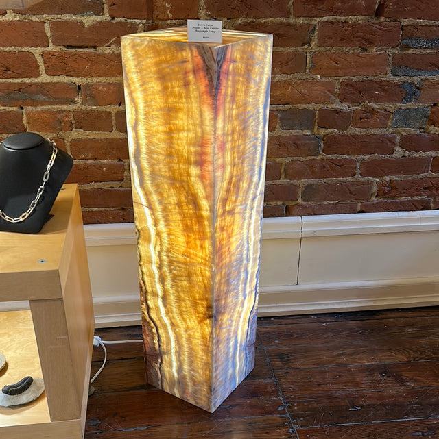 Extra Large Russet + Rose Calcite Rectangle Lamp