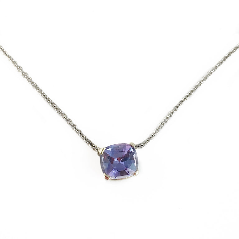 Purple Sapphire Pendant Necklace