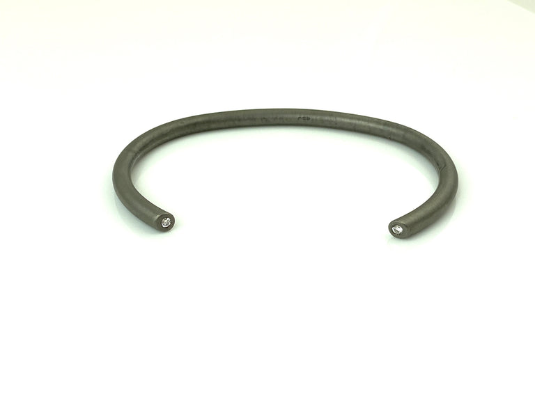 Oxidized Silver Cuff w/Diamonds