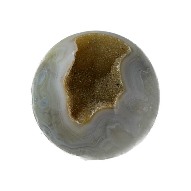 Small Carved Crystal Agate Sphere